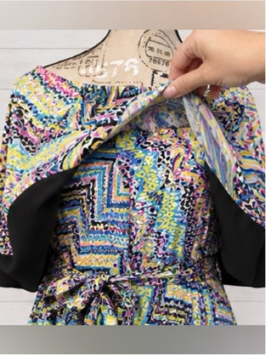 Janette John 3:16 Joya DJ13904 Multicolor Abstract Maxi Dress S NWOT 4