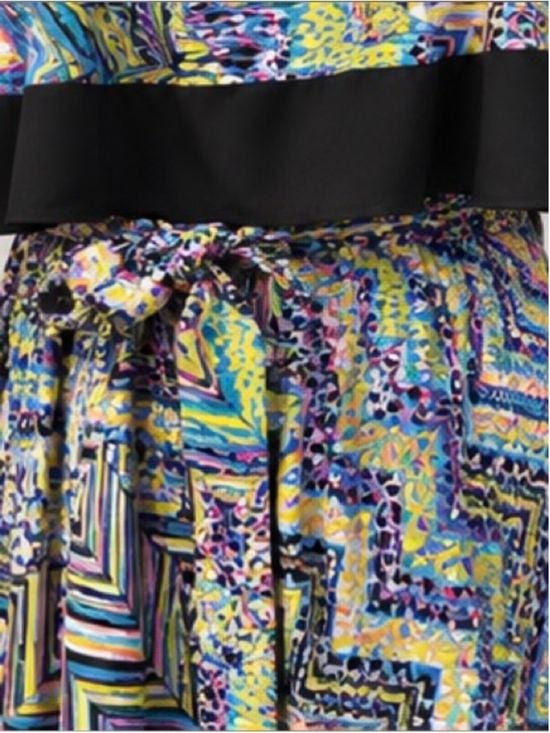 Janette John 3:16 Joya DJ13904 Multicolor Abstract Maxi Dress S NWOT 8
