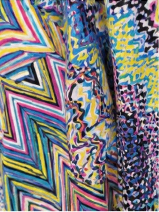 Janette John 3:16 Joya DJ13904 Multicolor Abstract Maxi Dress S NWOT 10