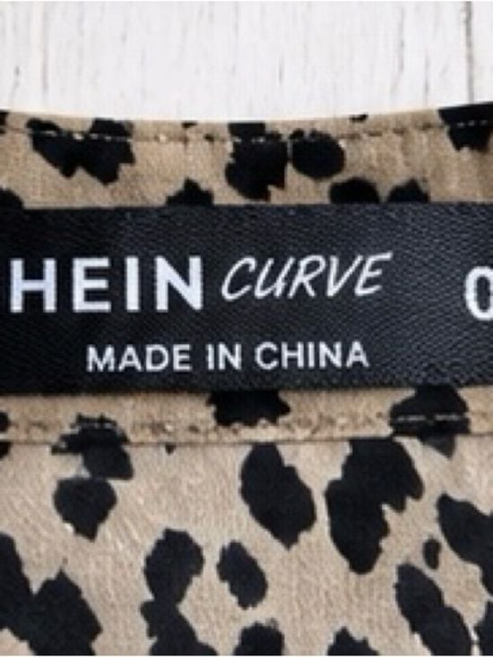 SHEIN Curve 0XL Leopard Print Tiered Maxi Dress Long Sleeve Boho 8