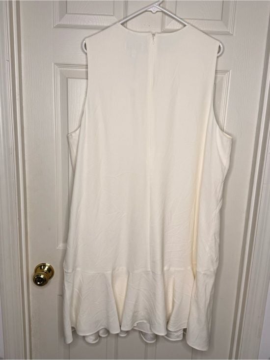 Banana Republic Ivory Sleeveless Drop Waist Ruffle Dress XXL NWT Lined 4