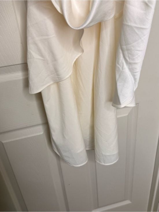 Banana Republic Ivory Sleeveless Drop Waist Ruffle Dress XXL NWT Lined 6