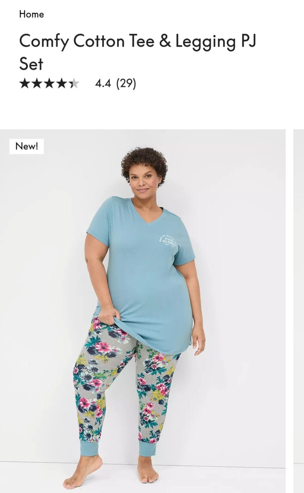 Comfy Cotton Tee & Legging PJ Set 2