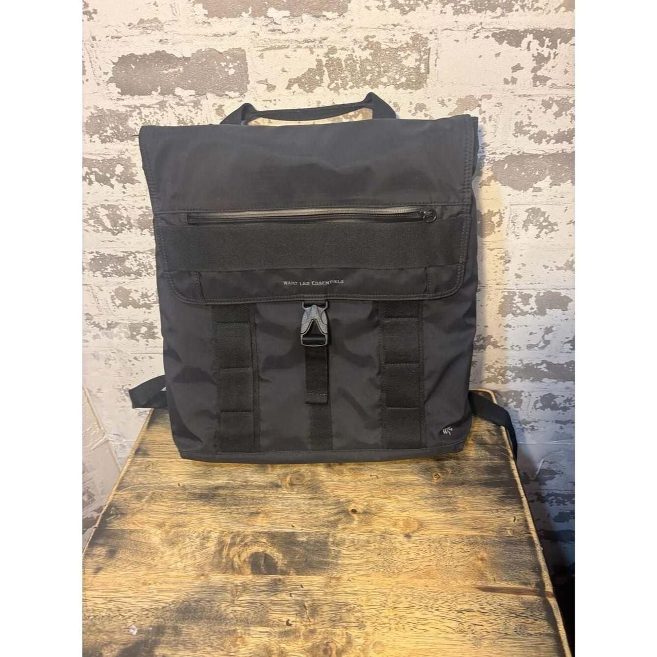 WANT Les Essentiels Black ECONYL Nylon Convertible Backpack 2