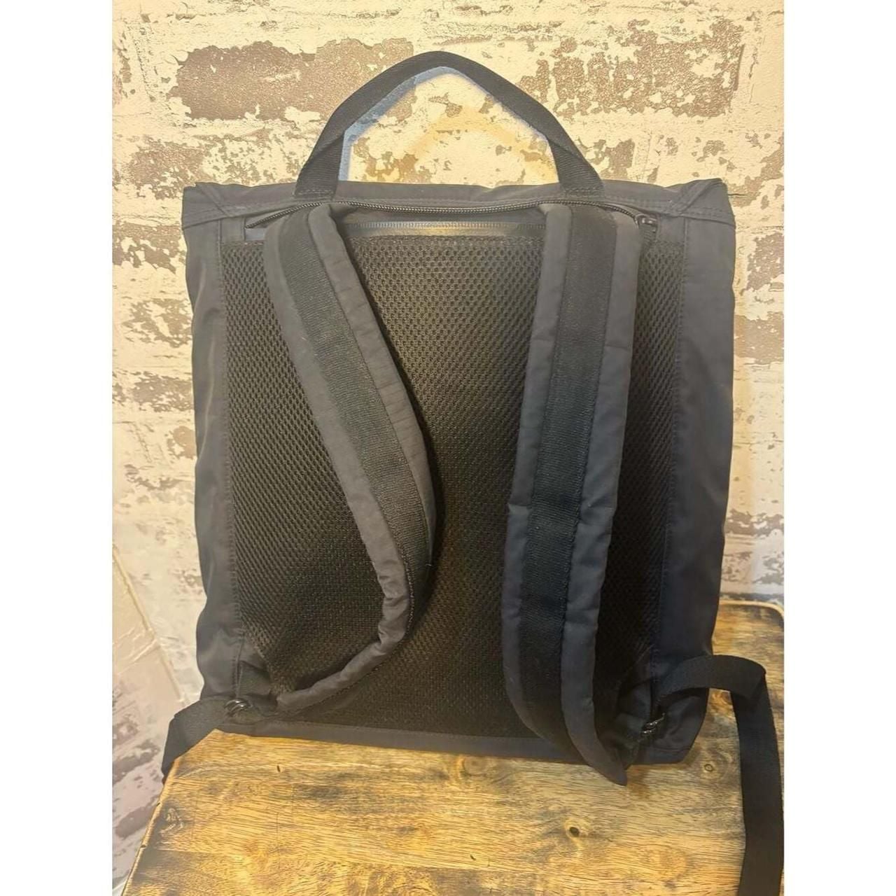 WANT Les Essentiels Black ECONYL Nylon Convertible Backpack 4