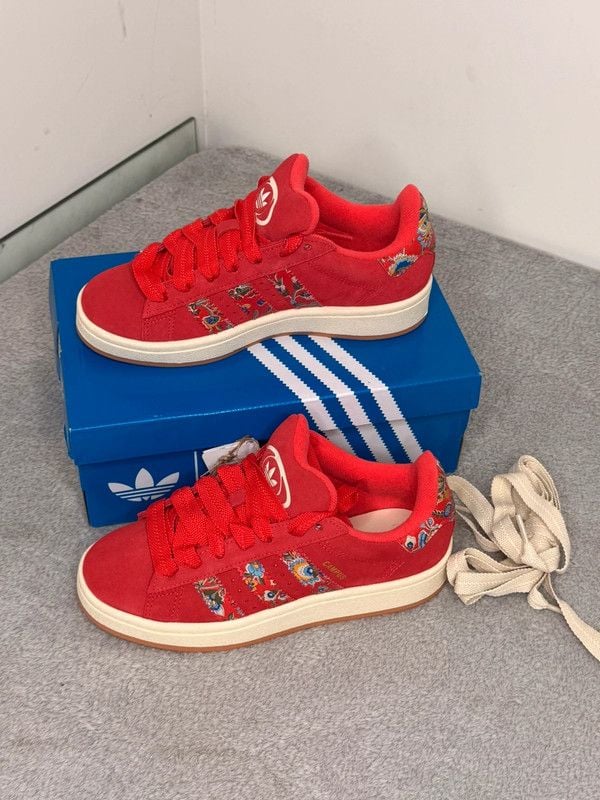 Adidas x Liberty London Campus 00s Red Floral Sneakers Women 5.5 New Rare 2