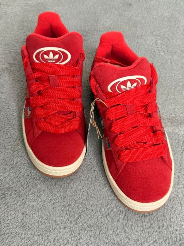 Adidas x Liberty London Campus 00s Red Floral Sneakers Women 5.5 New Rare 3