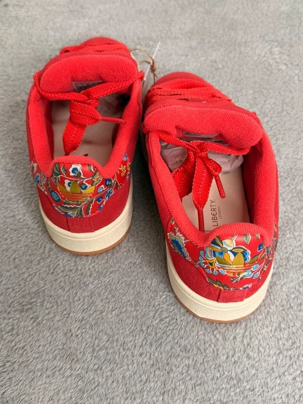 Adidas x Liberty London Campus 00s Red Floral Sneakers Women 5.5 New Rare 4