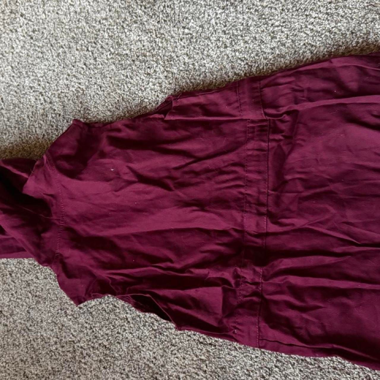 Boutique Girls Hooded Utility Vest Size 6/7 Burgundy Cargo 4