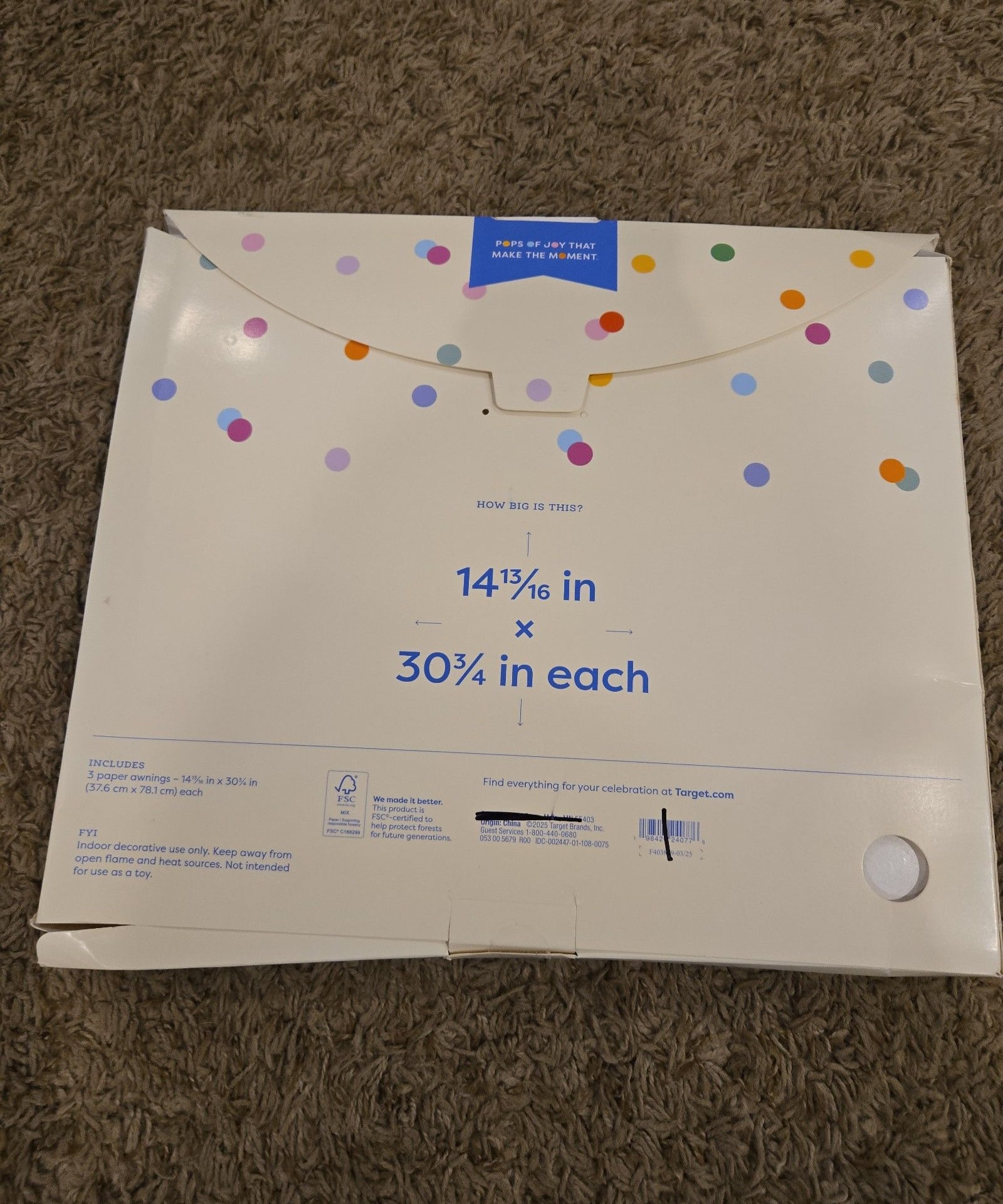 New lot of 4 Spritz paper awning 3