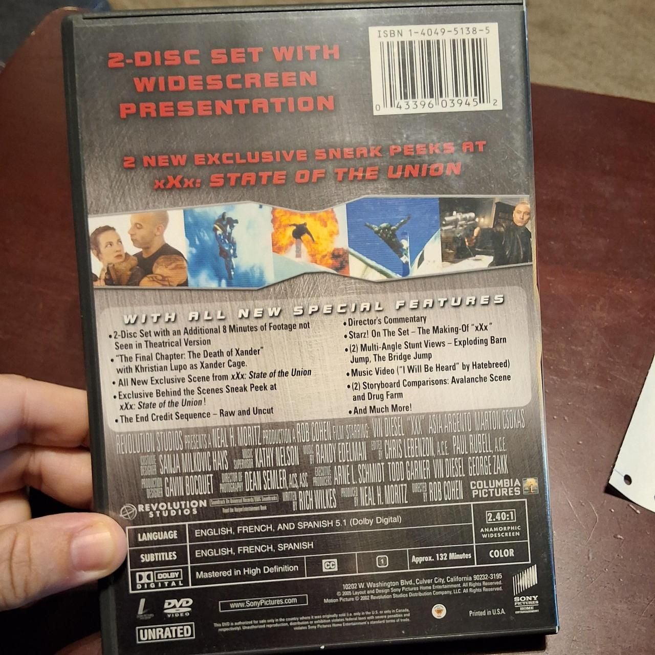Columbia Pictures xXx Uncensored Unrated Director's Cut 2-Disc DVD 2