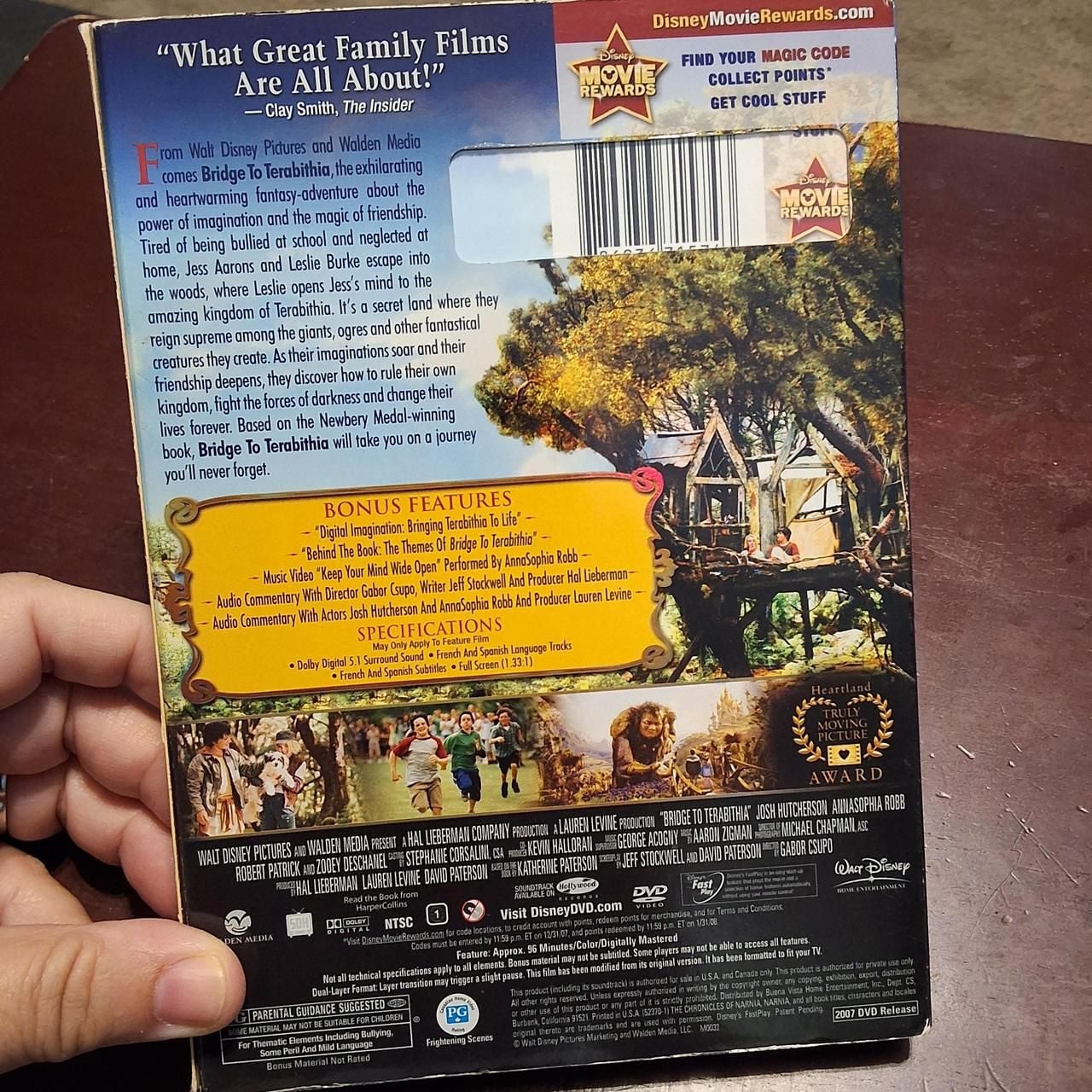 Walt Disney Pictures Bridge To Terabithia DVD Full Screen 2