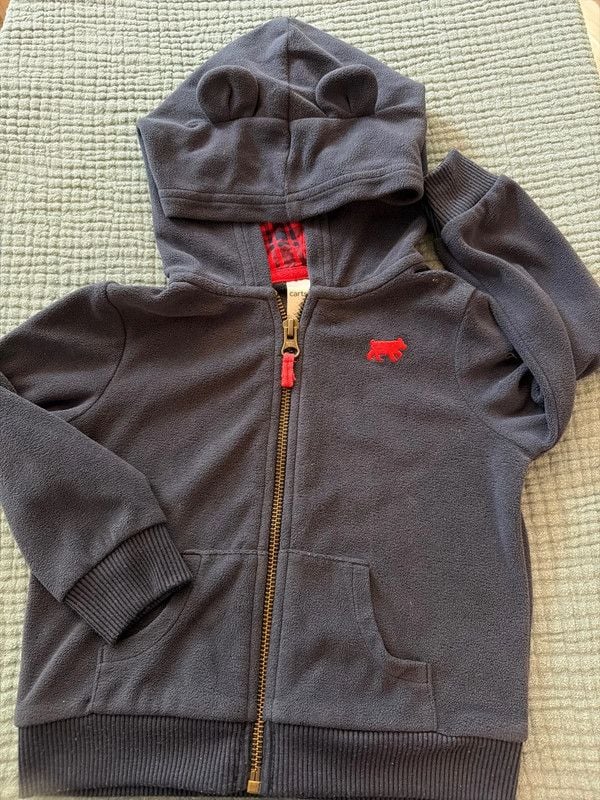 EUC Carters Teddy Bear Zipper Hoddie 2