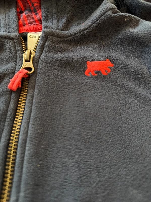EUC Carters Teddy Bear Zipper Hoddie 4