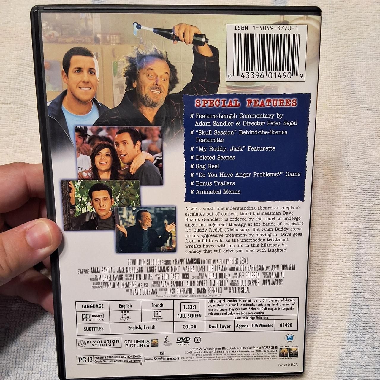 Columbia Pictures Anger Management DVD Full Screen Special Edition 2