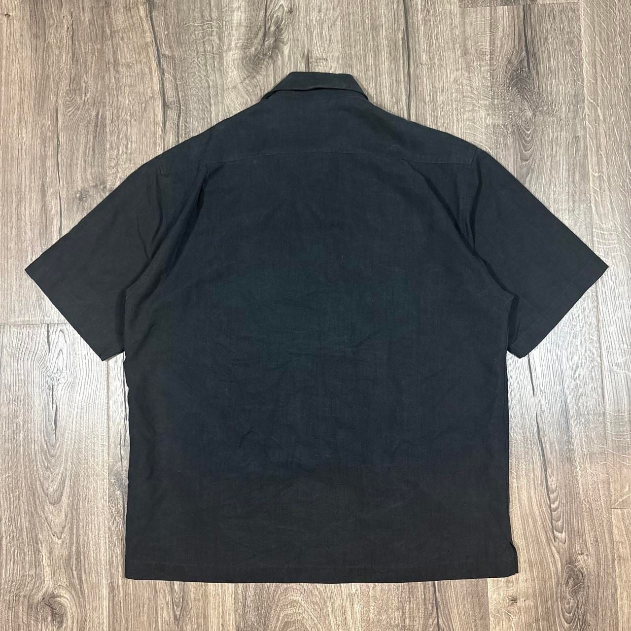 Quiksilver Edition Button Down Shirt Size M Black Embroidered Y2K 5