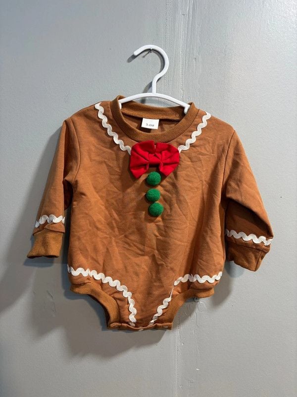 Gingerbread top 3-6m 2