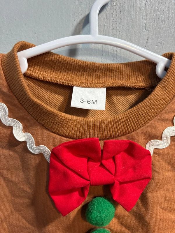 Gingerbread top 3-6m 3