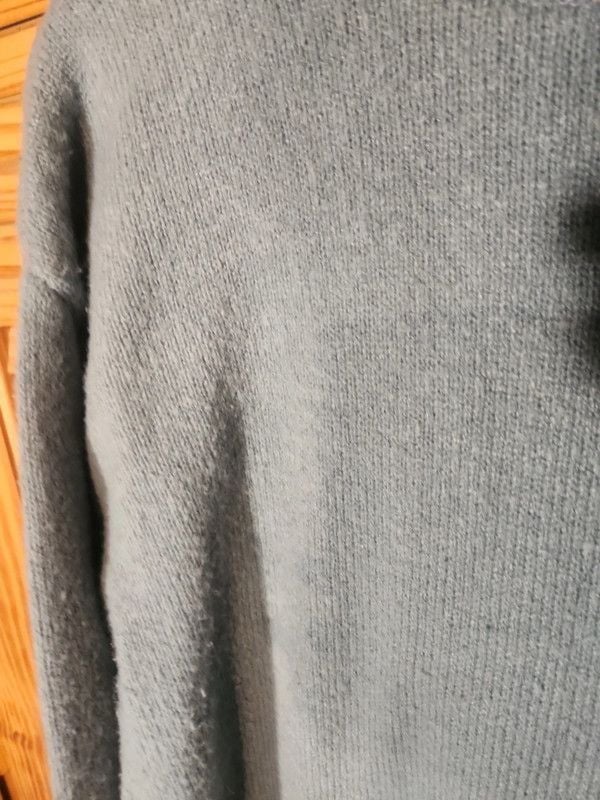 Zara Casual Cosy Oversized Crewneck Knit Sweater in Periwinkle Blue Women's Size XXL 4