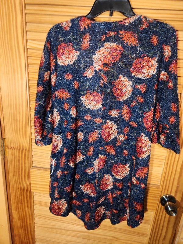 LuLaRoe Shimmer Floral Knit Cardigan – Women’s Small 6