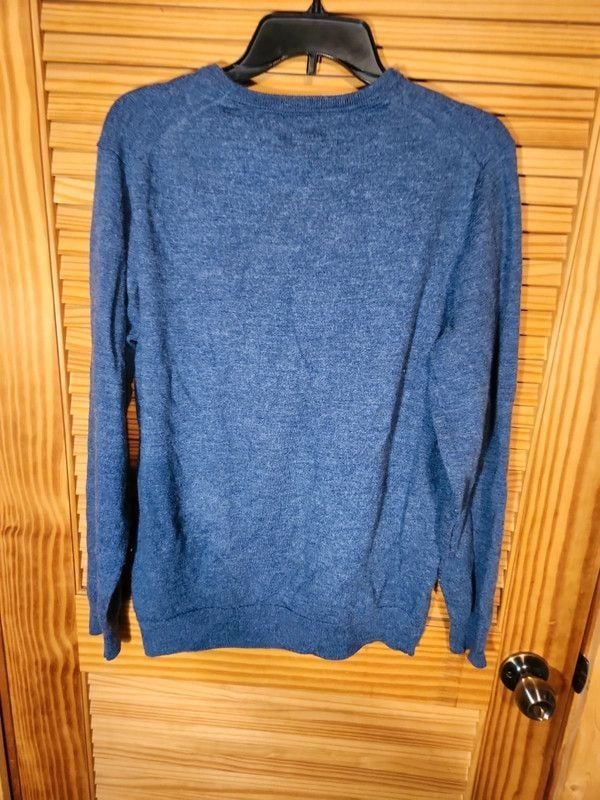 Goodthreads Men's Crewneck Sweater Blue Heather Size XL Extra Large Knit 6
