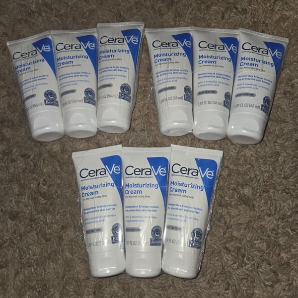 New lot of 9 CeraVe moisturizing cream 1.89 fl oz