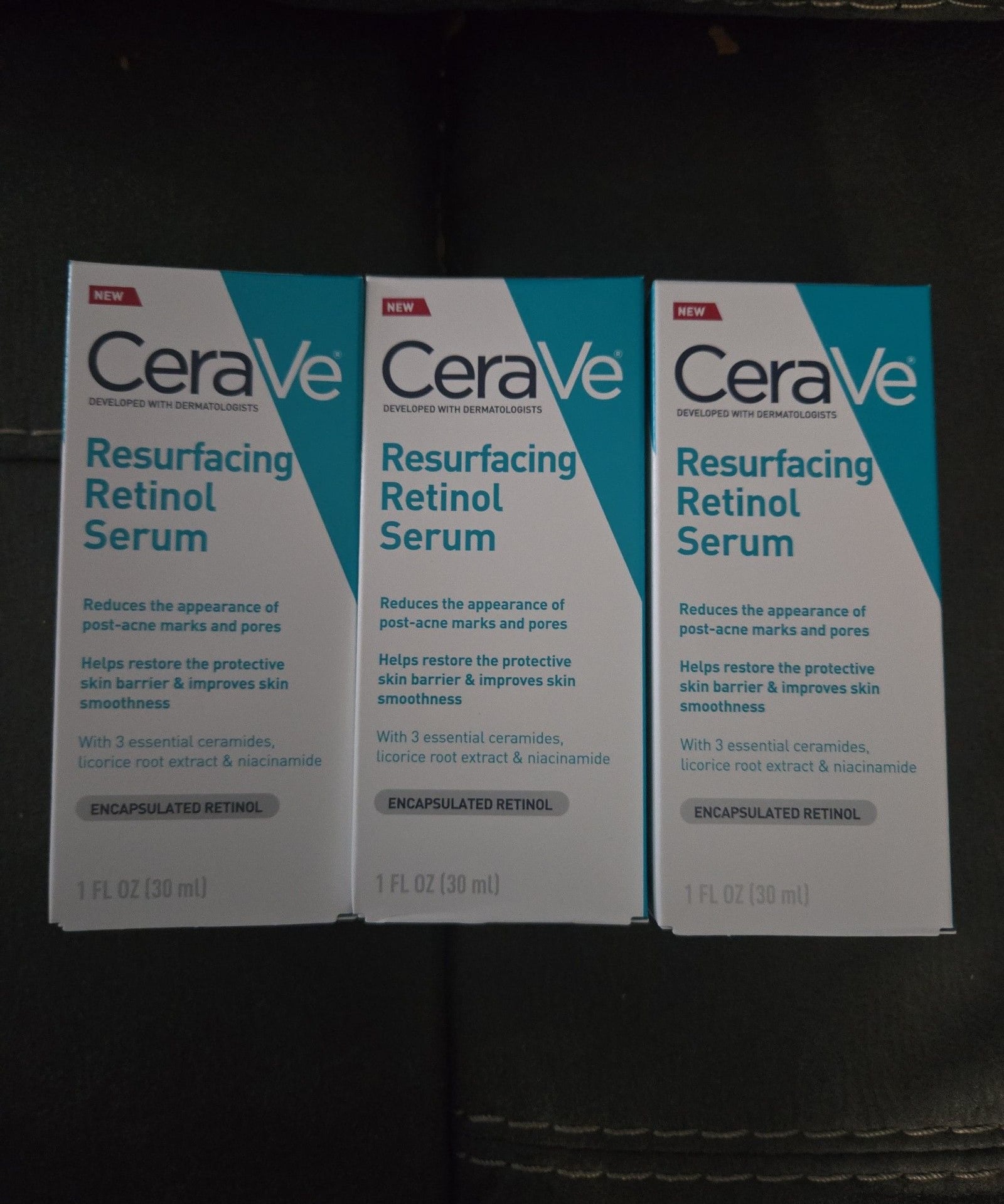 New lot of 3 CERAVE resurfacing retinol 1