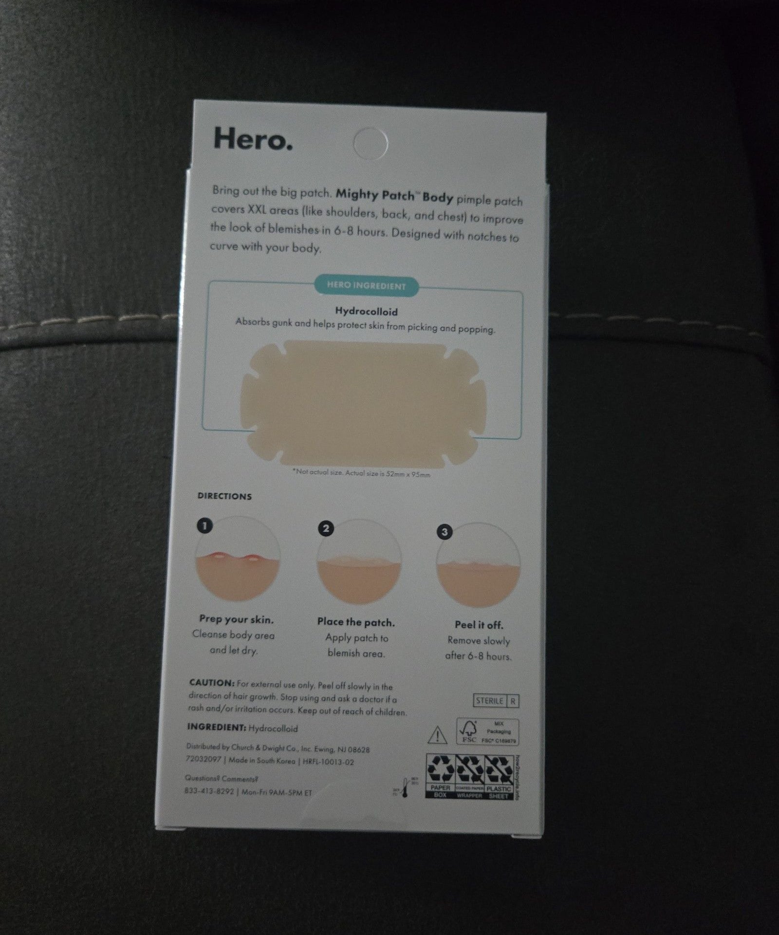New lot of 3 Hero Mighty Patch Body XXL Breakout Area Hydrocolloid Patches 3