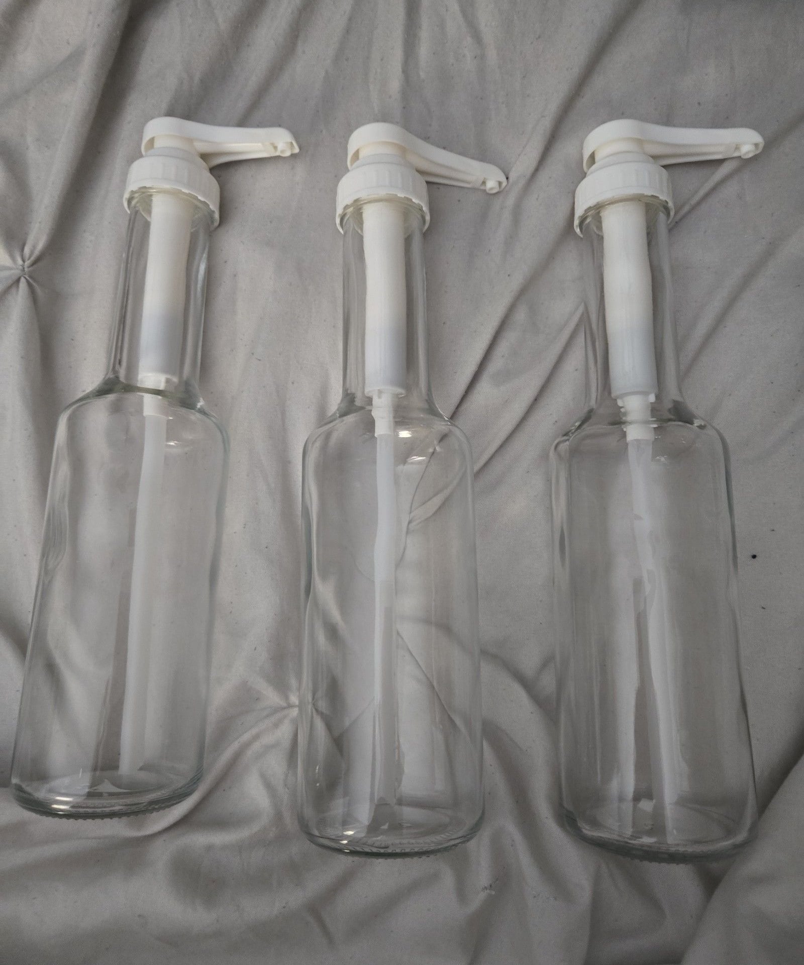 New lot of 3 Target Bullseye Glass Syrup Bottle Dispenser Pump 16.9/14.5 oz. 1