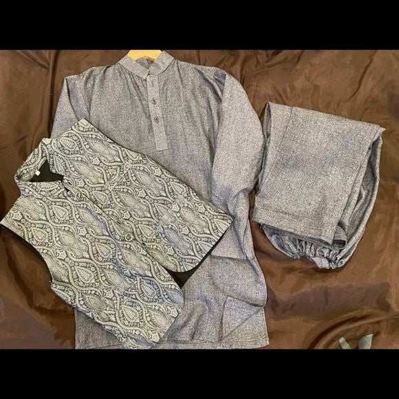 Boys Pakistani Indian vest suit shalwar kamez 8 6