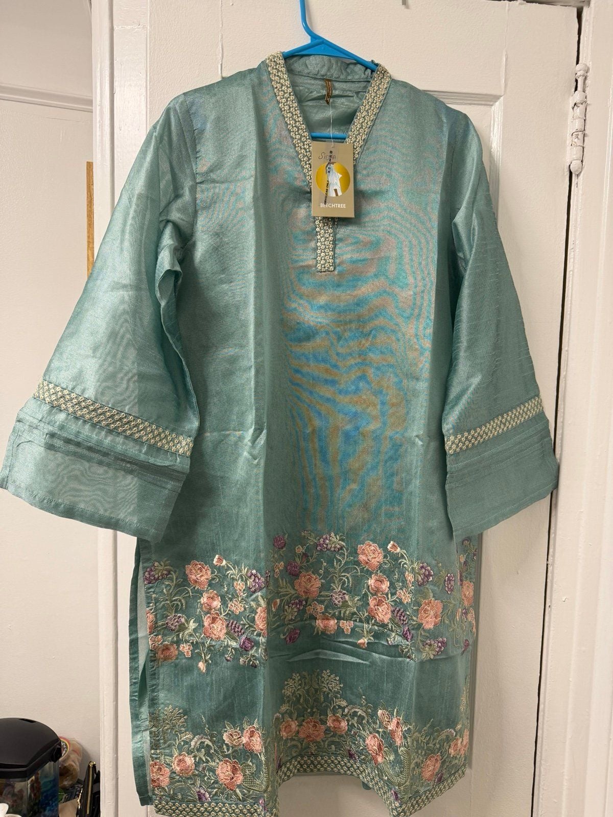 Beach tree Pakistani Indian embroidered women suits dress size 14 New with tags 4