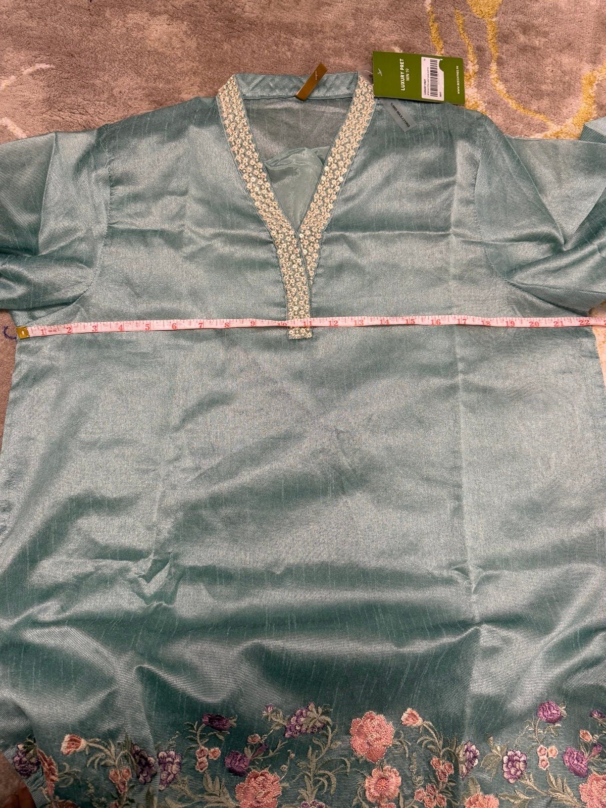 Beach tree Pakistani Indian embroidered women suits dress size 14 New with tags 6