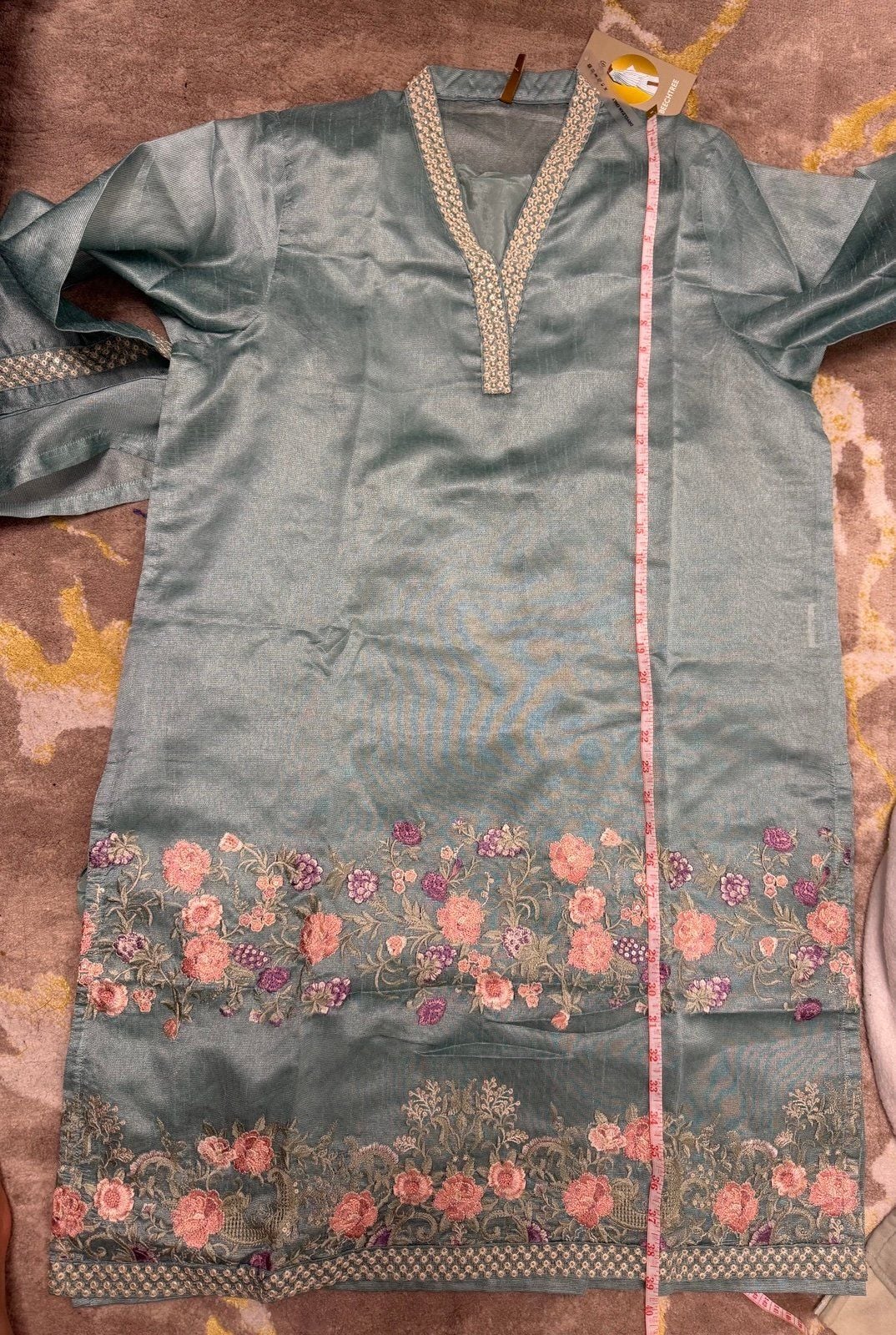 Beach tree Pakistani Indian embroidered women suits dress size 14 New with tags 9