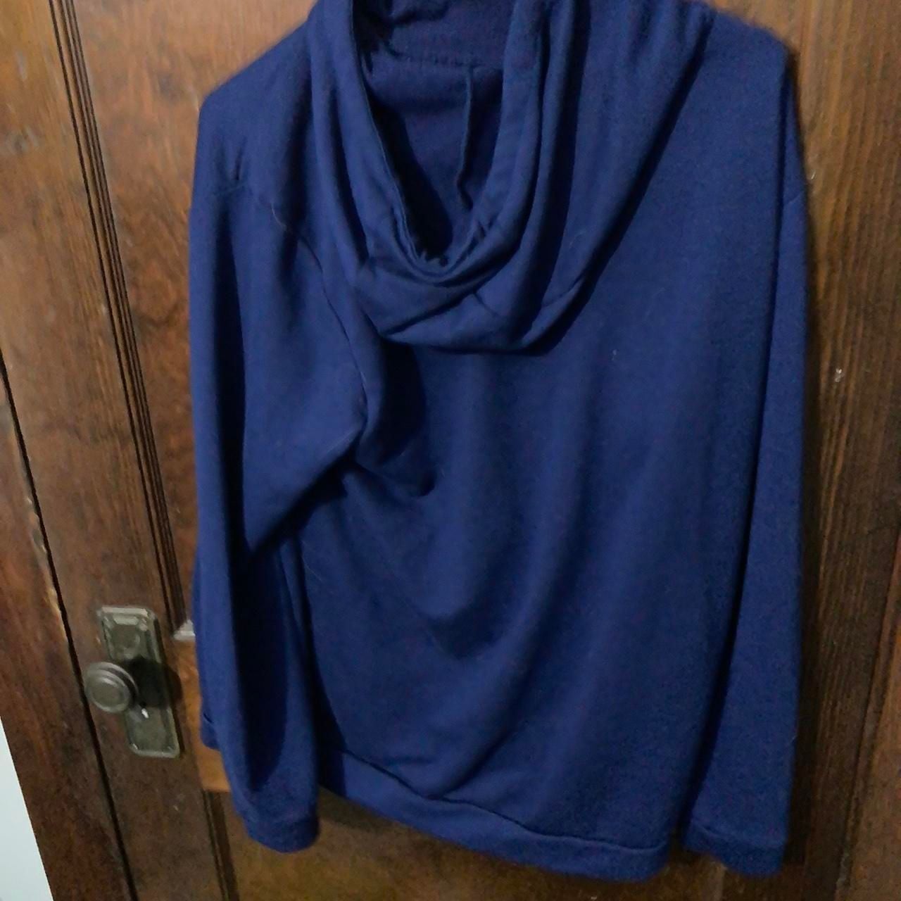 Nike Dri-FIT Pullover Hoodie Size L Blue Graphic Swoosh 6