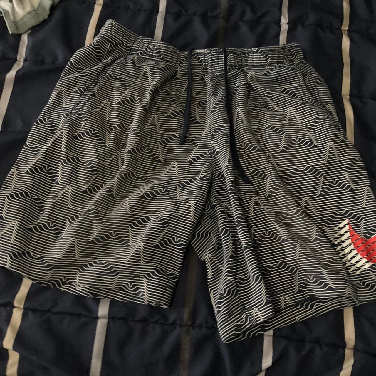 Nike Wave Graphic Athletic Shorts Size XL Navy Blue 2
