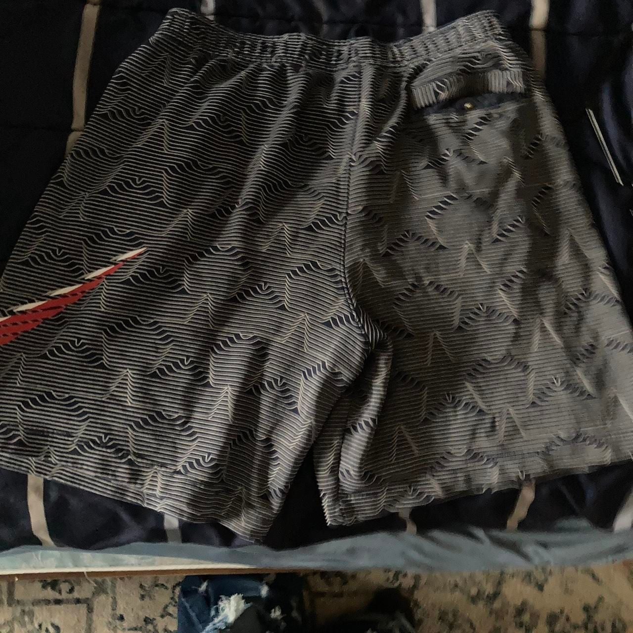 Nike Wave Graphic Athletic Shorts Size XL Navy Blue 4