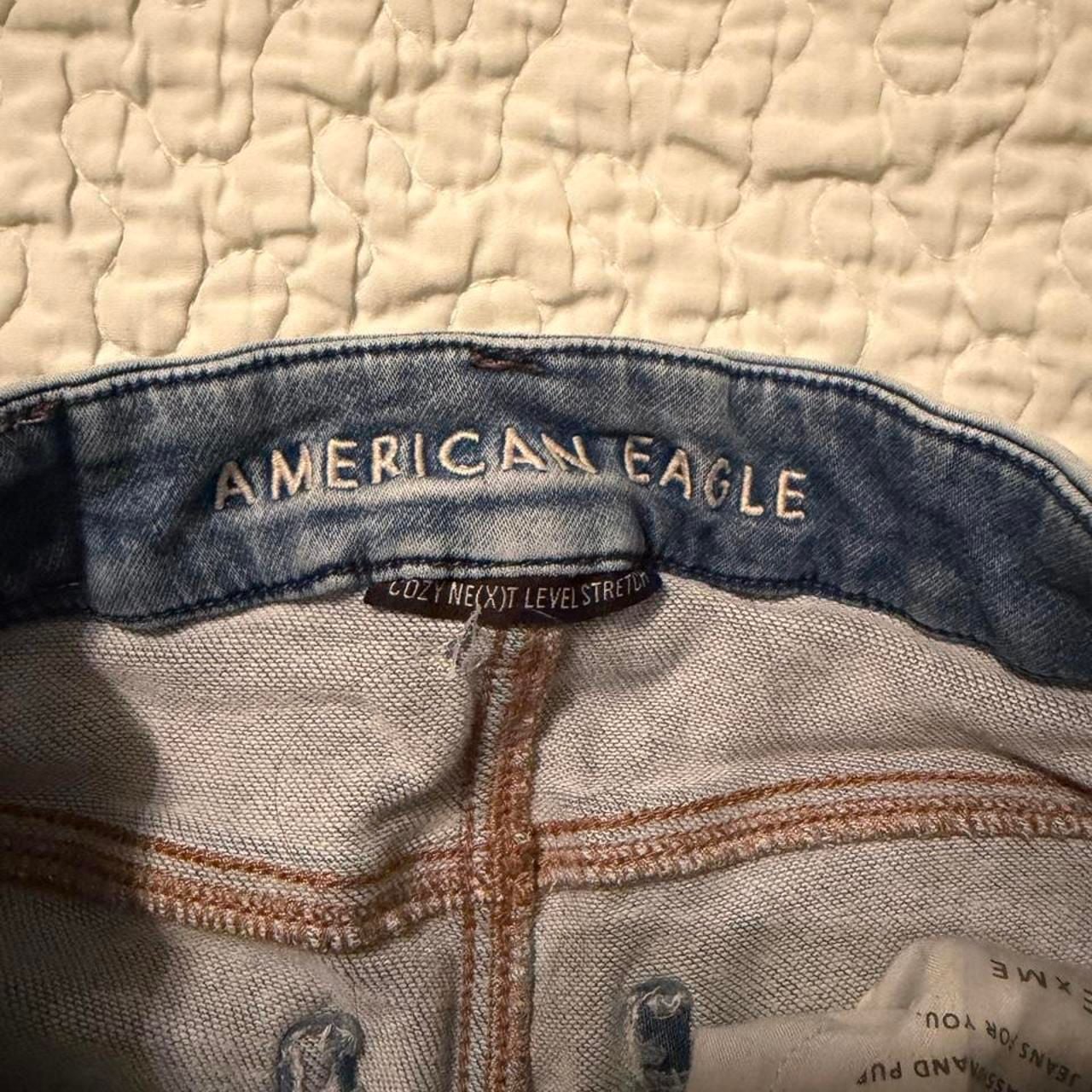 American Eagle Curvy Hi-Rise Jeggings Size 000 X-Short Distressed 6