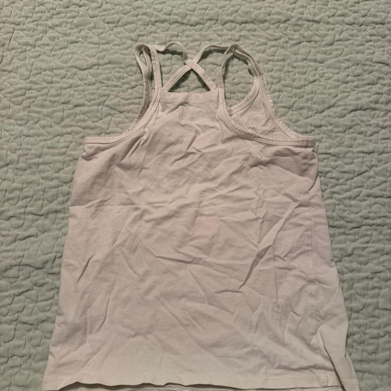 OshKosh B'gosh Tank Top Size 7 White Embroidered Crisscross Straps 4