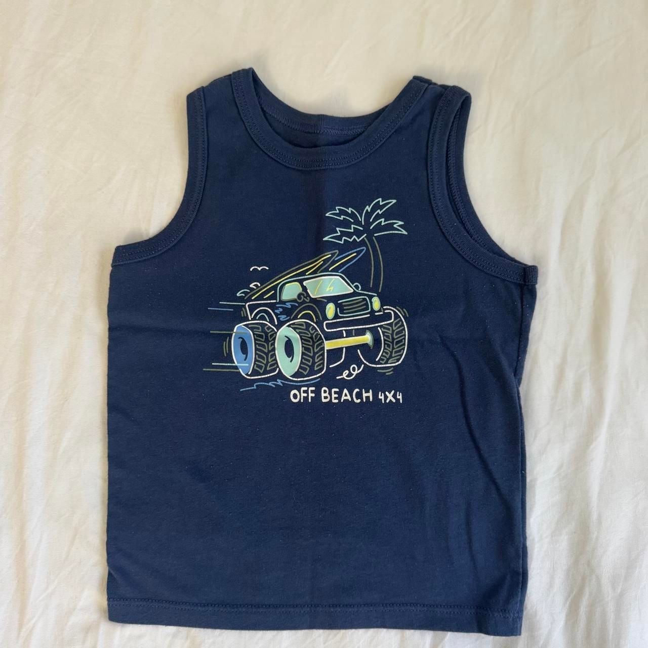 Garanimals Off Beach 4x4 Monster Truck Tank Top Size 2T Navy Blue 2
