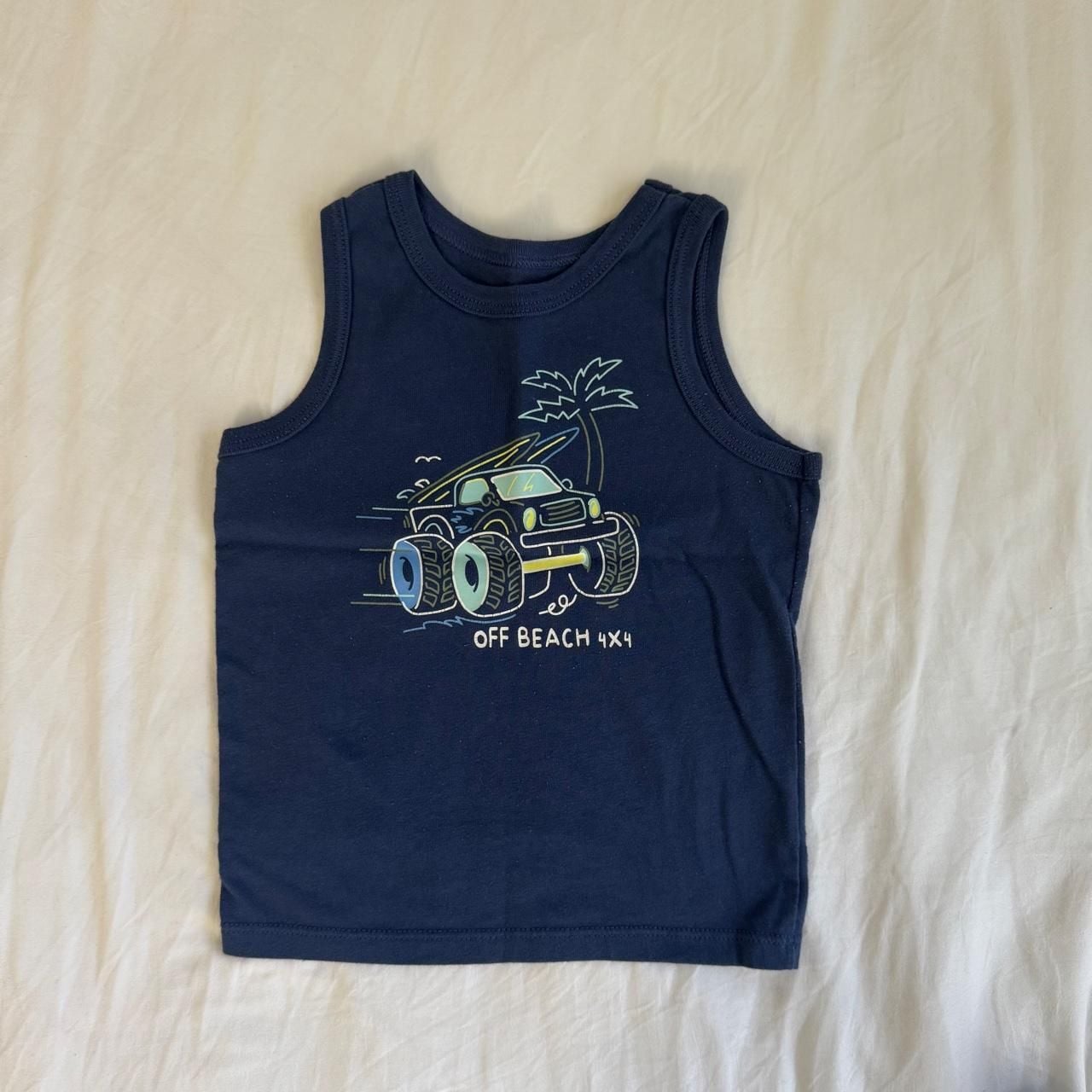Garanimals Off Beach 4x4 Monster Truck Tank Top Size 2T Navy Blue 3