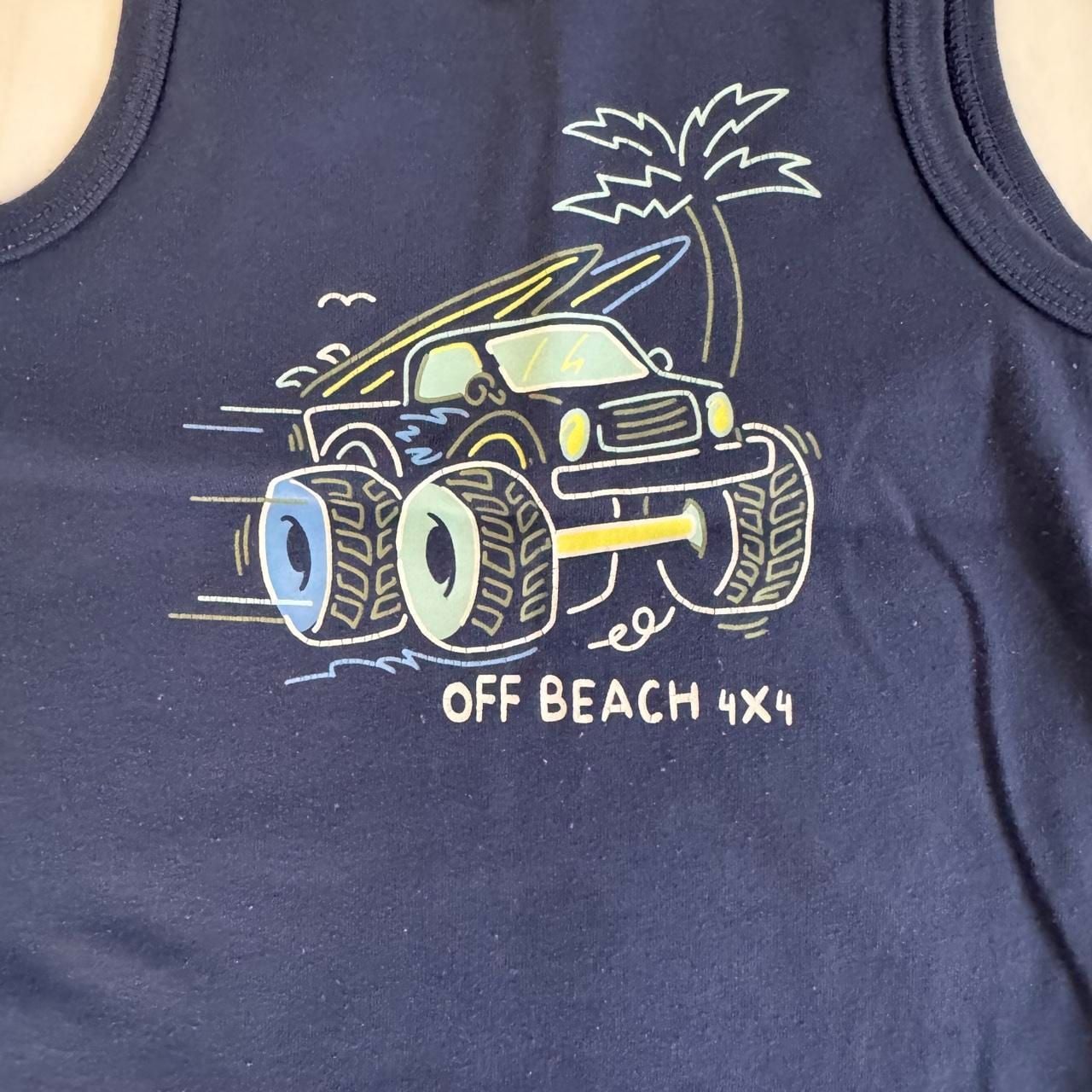 Garanimals Off Beach 4x4 Monster Truck Tank Top Size 2T Navy Blue 4
