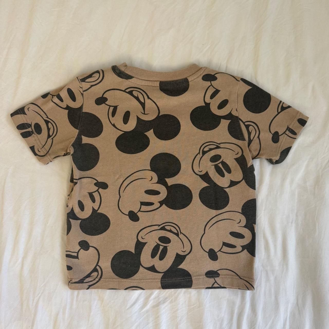 Disney Mickey Mouse T-Shirt Size 2T Beige All-Over Print 3