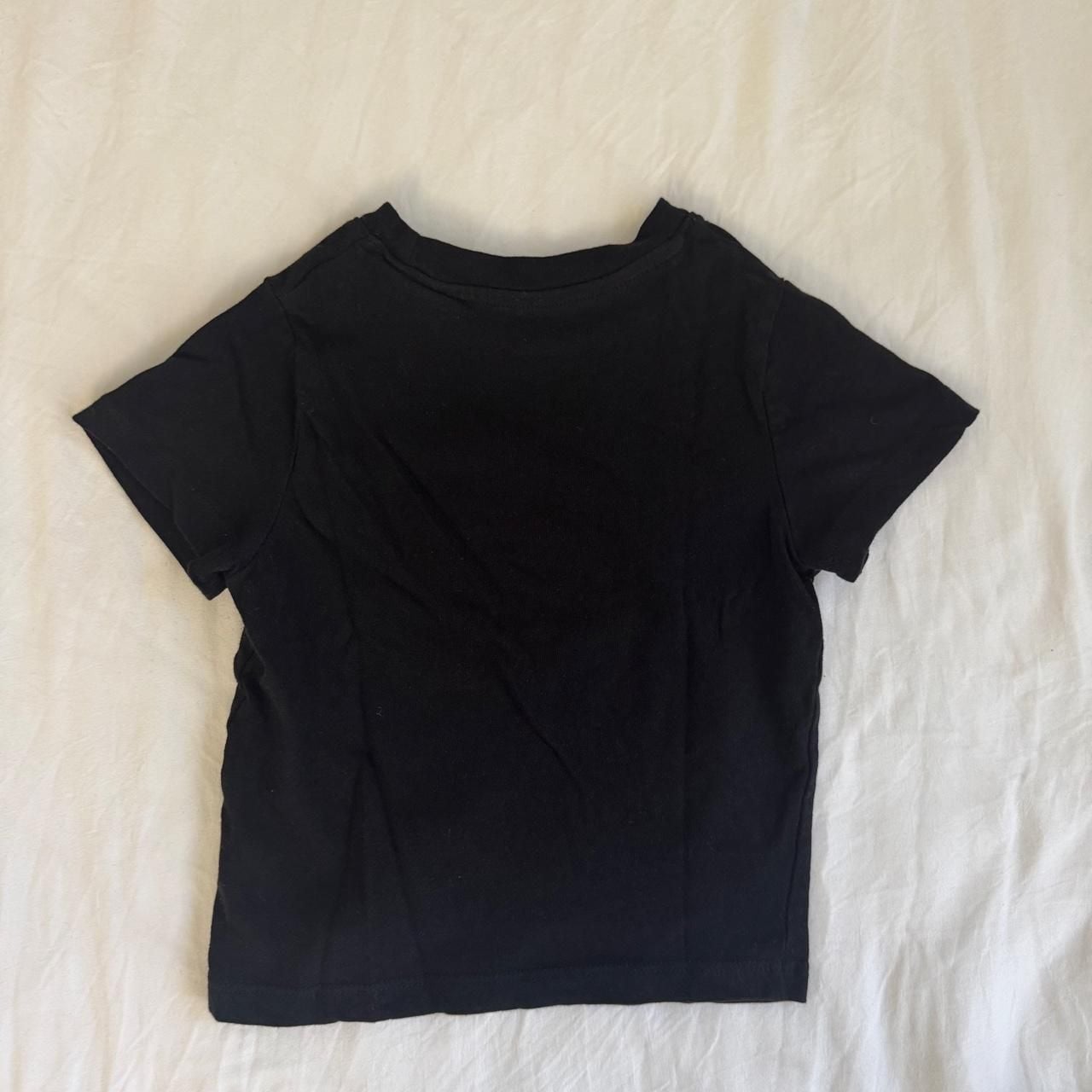 H&M Black Cotton Short Sleeve Baby T-Shirt Size US 2T 4