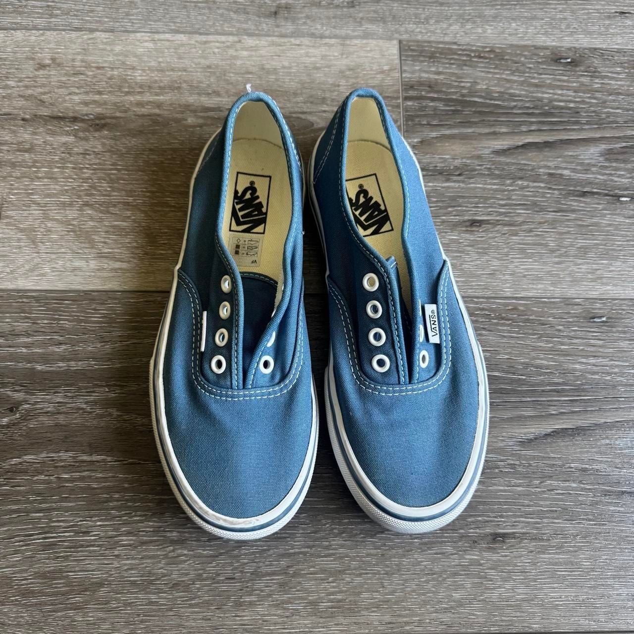 Vans Authentic Kids Size US 3.0 Blue Canvas Sneakers 2