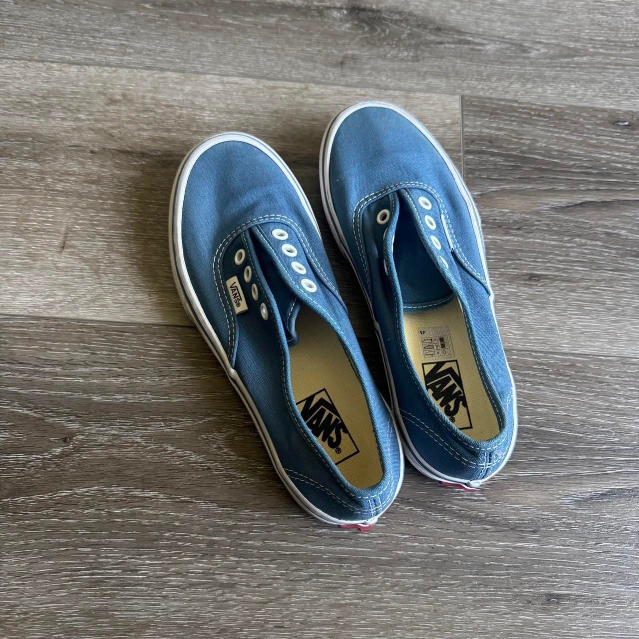 Vans Authentic Kids Size US 3.0 Blue Canvas Sneakers 3