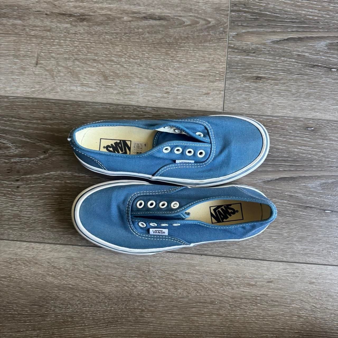 Vans Authentic Kids Size US 3.0 Blue Canvas Sneakers 4