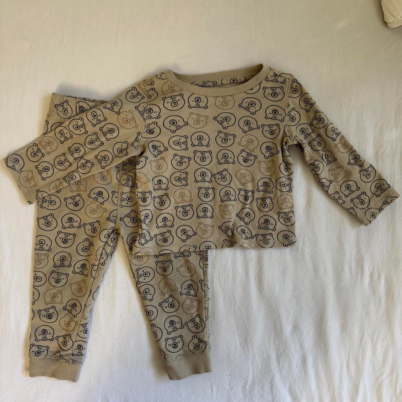 First Impressions Bear Pajama Set 24 Months Tan Black Cotton Blend 2