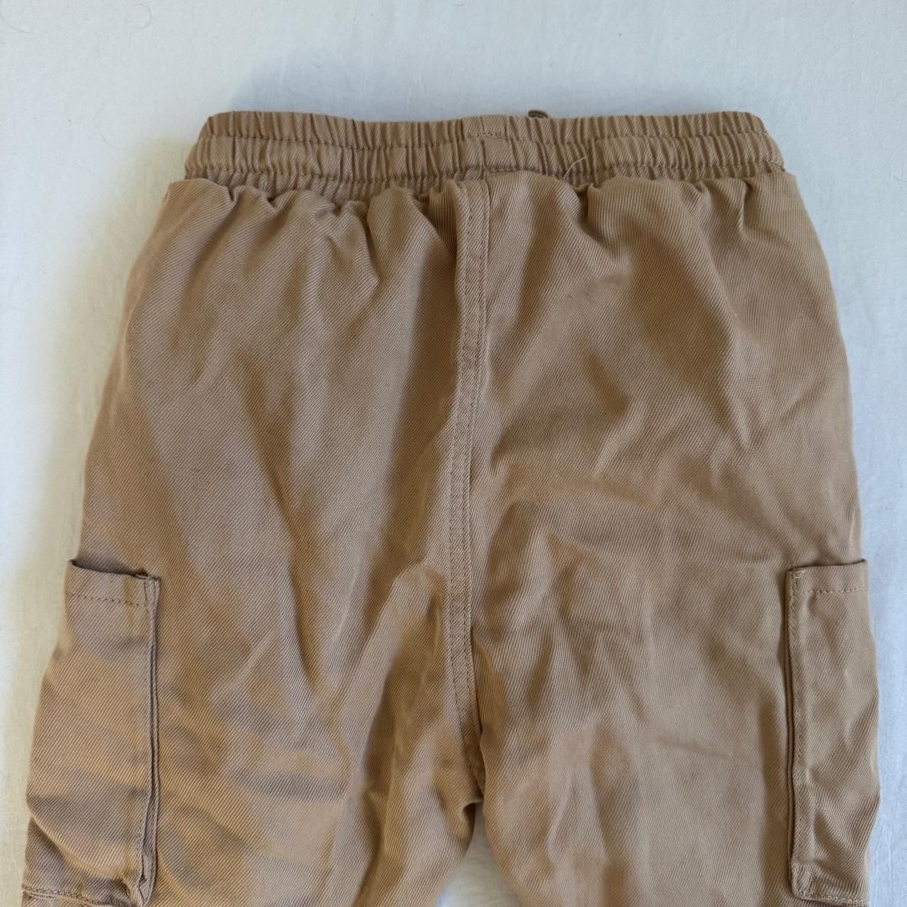 H&M Cargo Pants Size 2T Tan Cotton Lyocell Elastic Waist 6