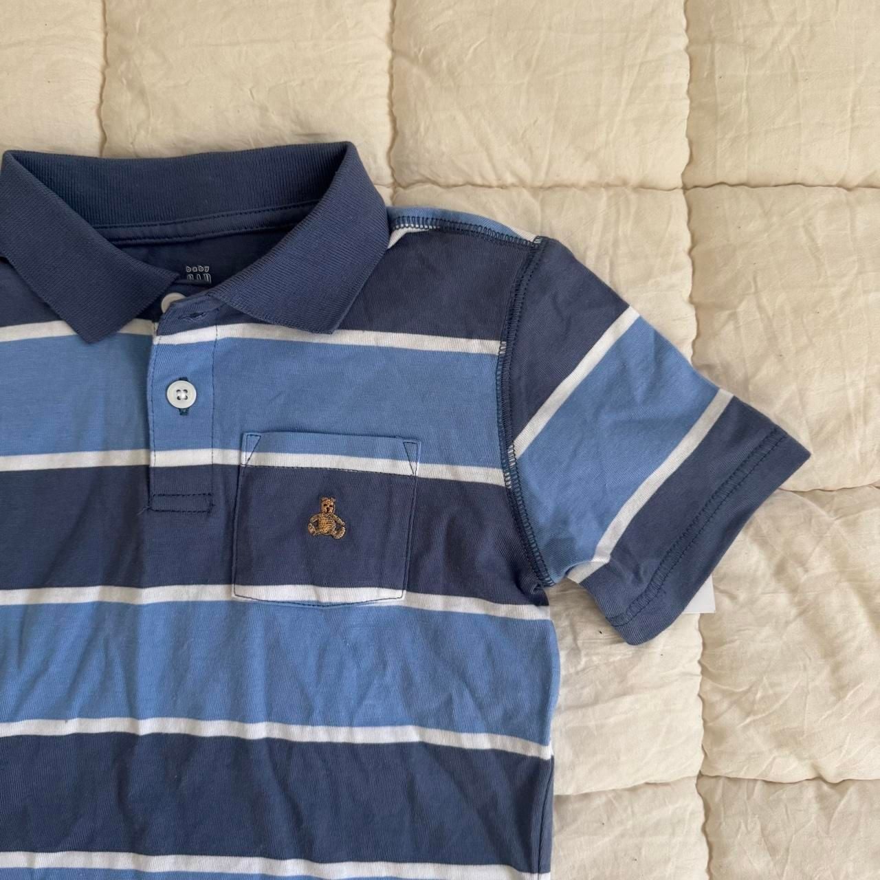 Baby Gap Striped Polo Shirt Size 4T Blue White 2