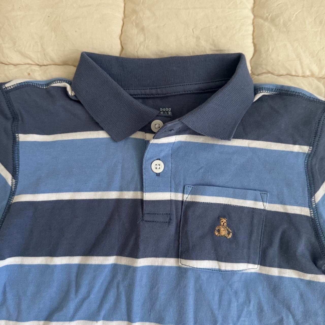 Baby Gap Striped Polo Shirt Size 4T Blue White 4